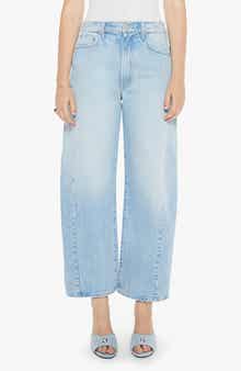 MOTHER The Full Pipe Flood High Waist Barrel Leg Jeans