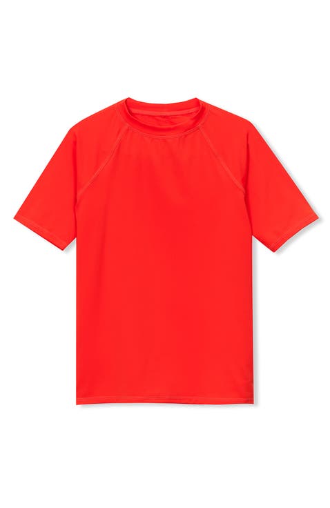 Boys Husky Short Sleeve UPF 50 Sun Protection Rash Guard