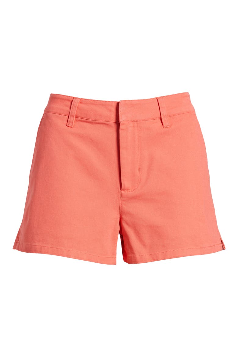 Rider Stretch Cotton Twill Shorts, Alternate, color, CORAL BLOSSOM