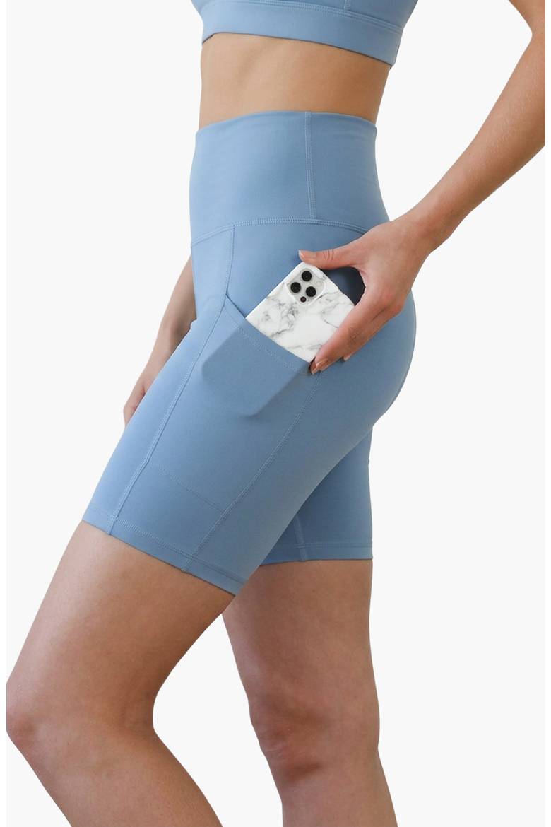 Ultra High-Rise Postpartum Compression Biker Short, Alternate, color, Malibu Blue