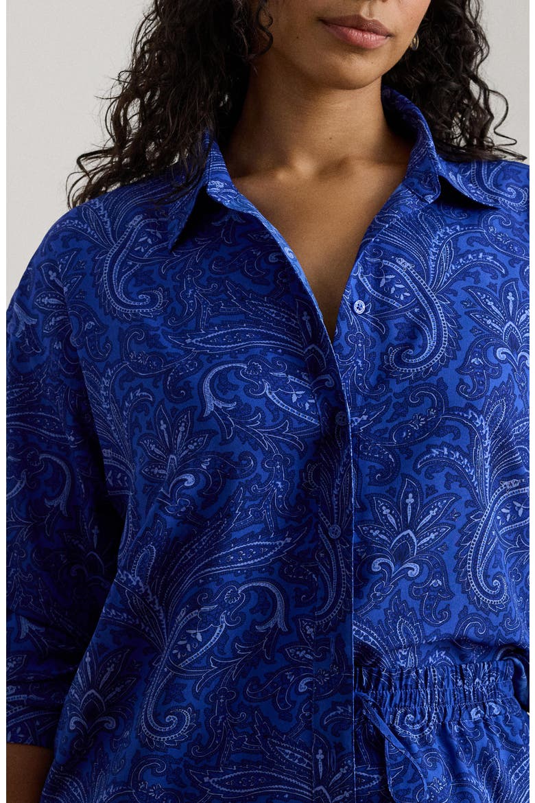 Kotta Paisley Print Button-Up Shirt, Alternate, color, BLUE/ MULTI