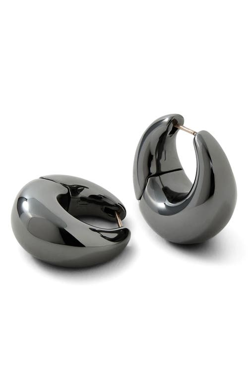 Jennifer Fisher Dylan Mini Dome Huggie Hoop Earrings In Black