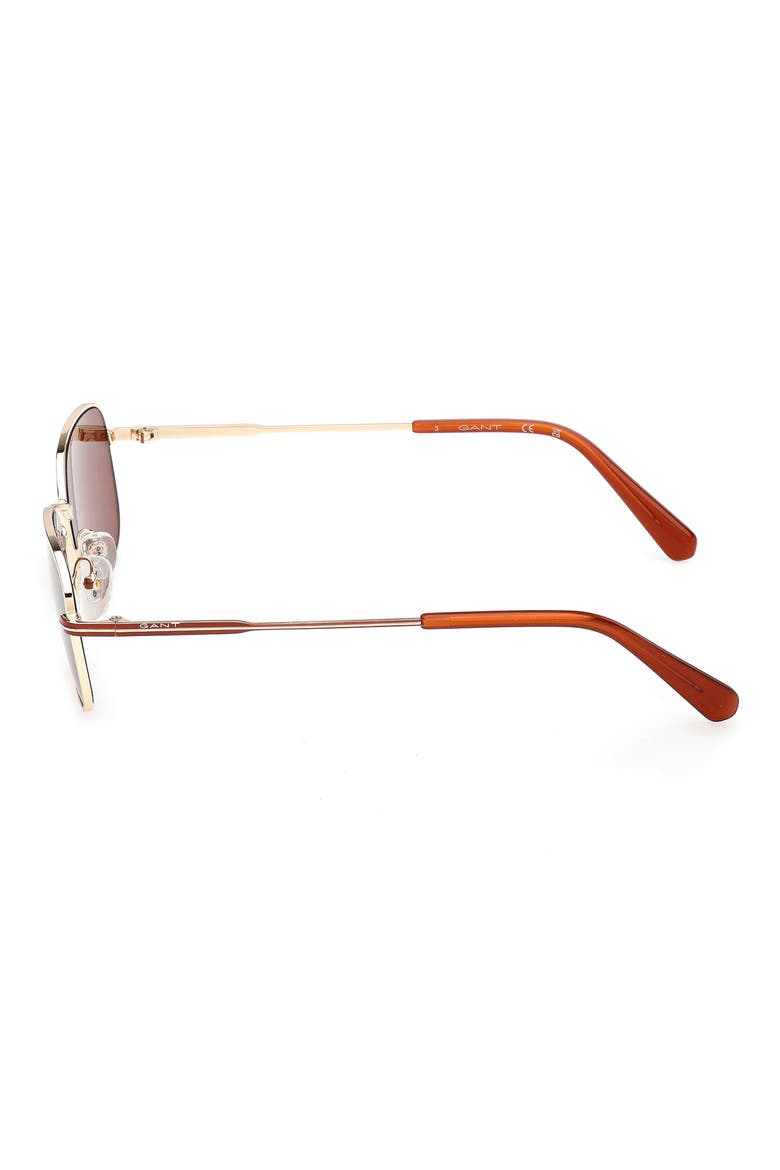Rectangular Sunglasses, Alternate, color, GOLD / BROWN