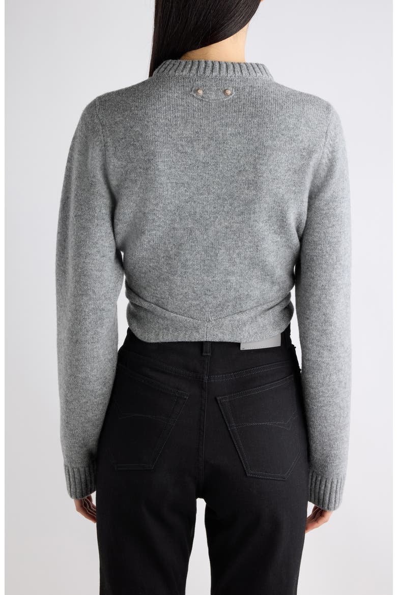 Twist Front Wool Sweater, Alternate, color, 1240 GREY