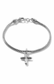 John Hardy Cross Charm Bracelet, Sterling Silver