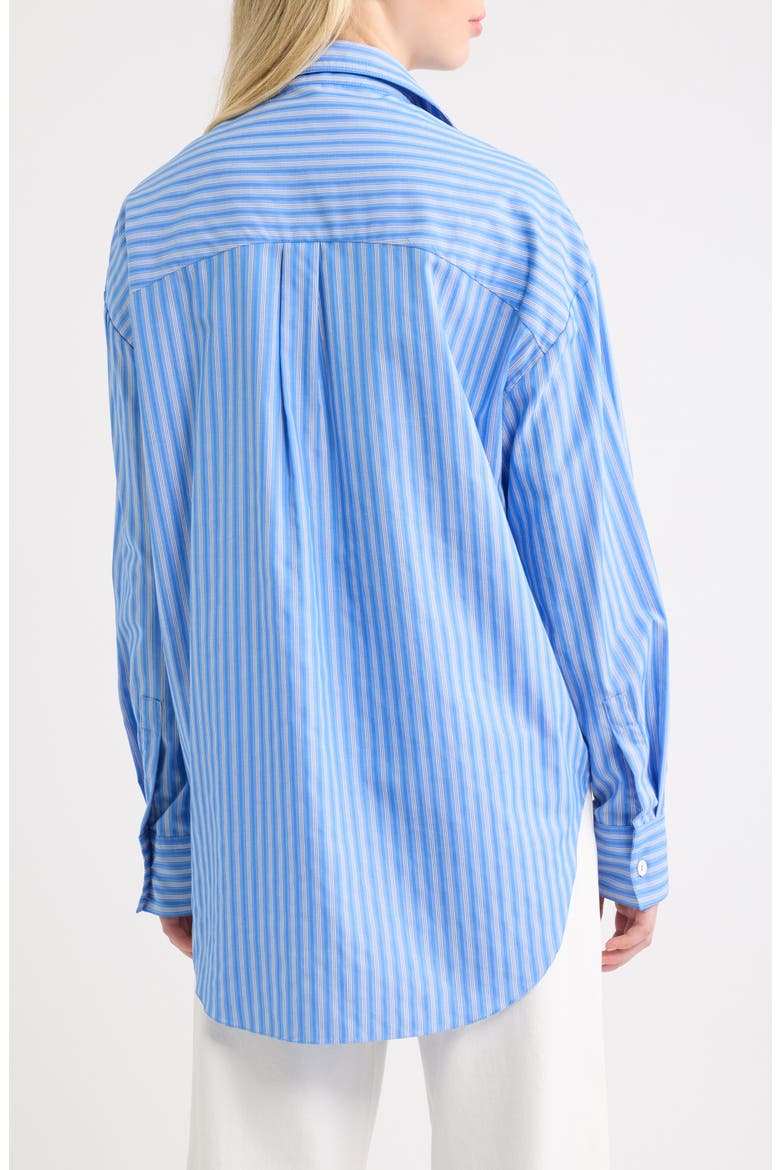 En Vau Oversized Striped Cotton Shirt, Alternate, color, JOAO STRIPE AZULEJO BLUE