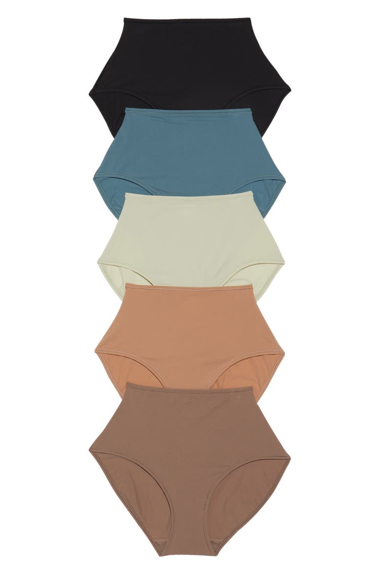 Fits Everybody Assorted 5-Pack Full Briefs, Main, color, KYANITE