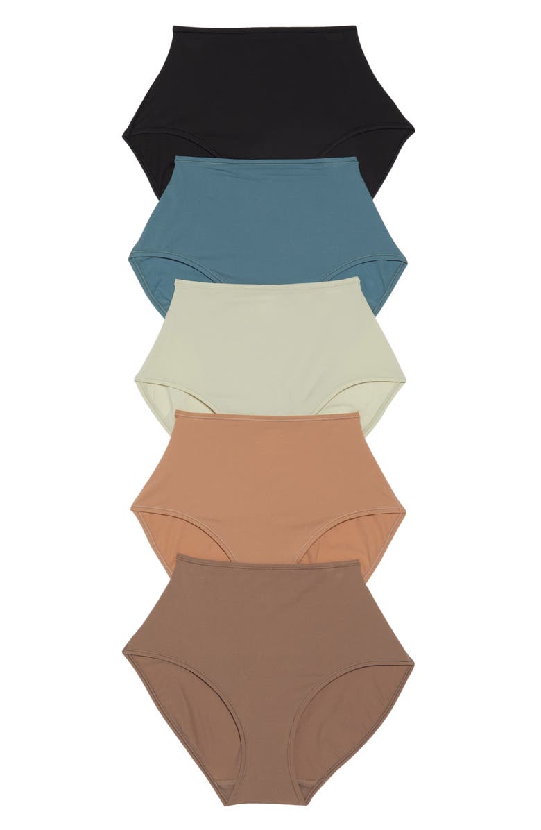 SKIMS Fits Everybody Assorted 5-Pack Full Briefs, Main, color,