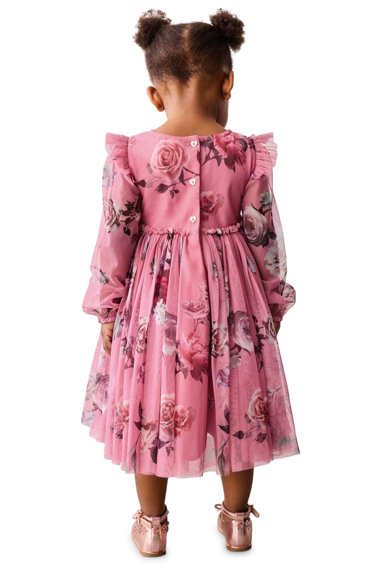 Baker by Ted Baker Kids' Valentina Floral Print Tulle Dress, Alternate, color, 