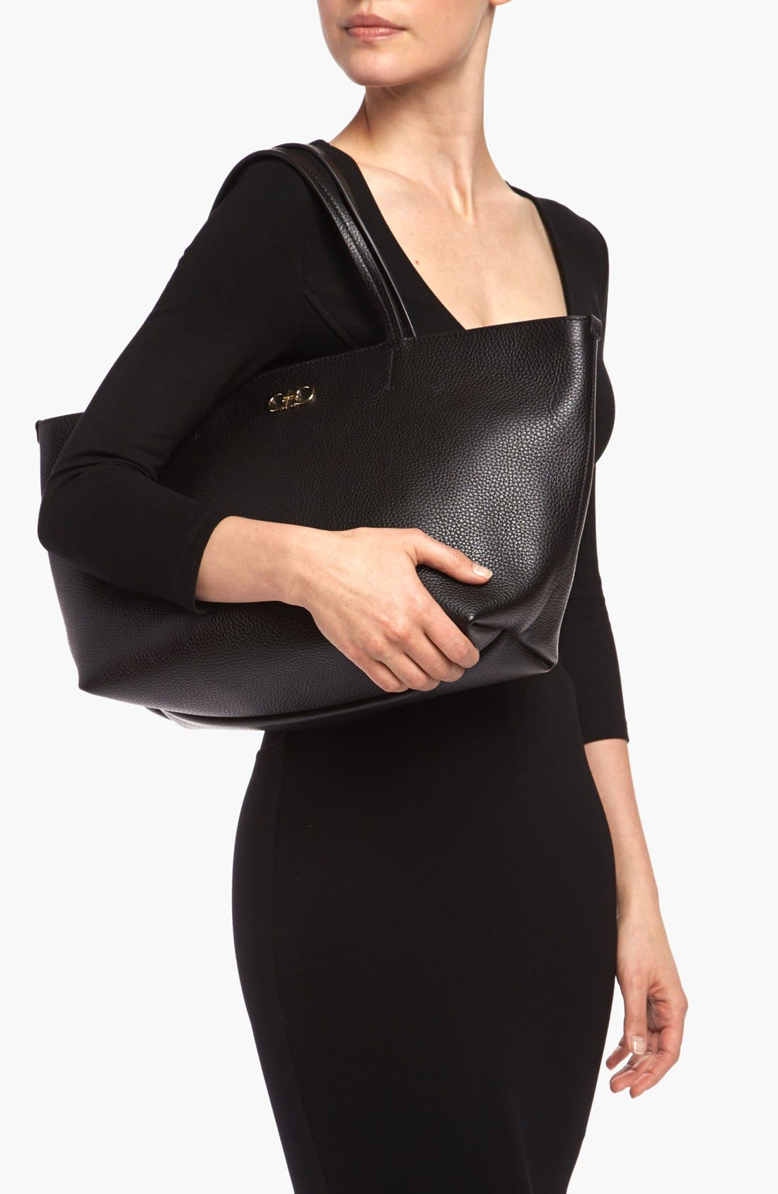 FERRAGAMO Salvatore Ferragamo 'Bice' Leather Tote, Alternate, color, 