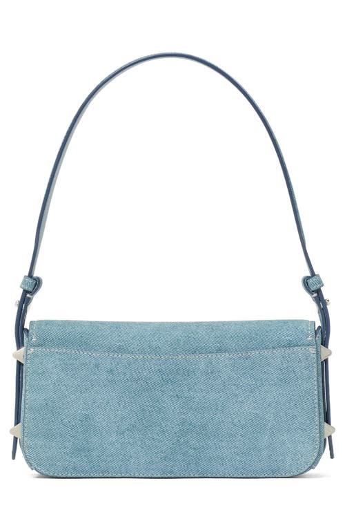 KATE SPADE KATE SPADE NEW YORK SMALL LIV DENIM SUEDE EAST/WEST SHOULDER BAG