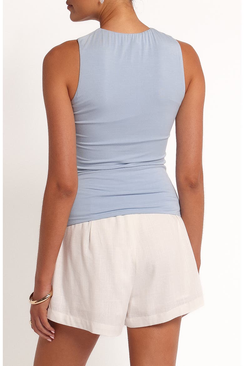 Ruched Stretch Tank, Alternate, color, BLUE