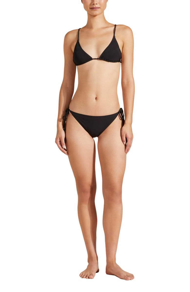Vilebrequin Women's Tresses Rope Mini Brief Bikini Bottom, Main, color, Noir