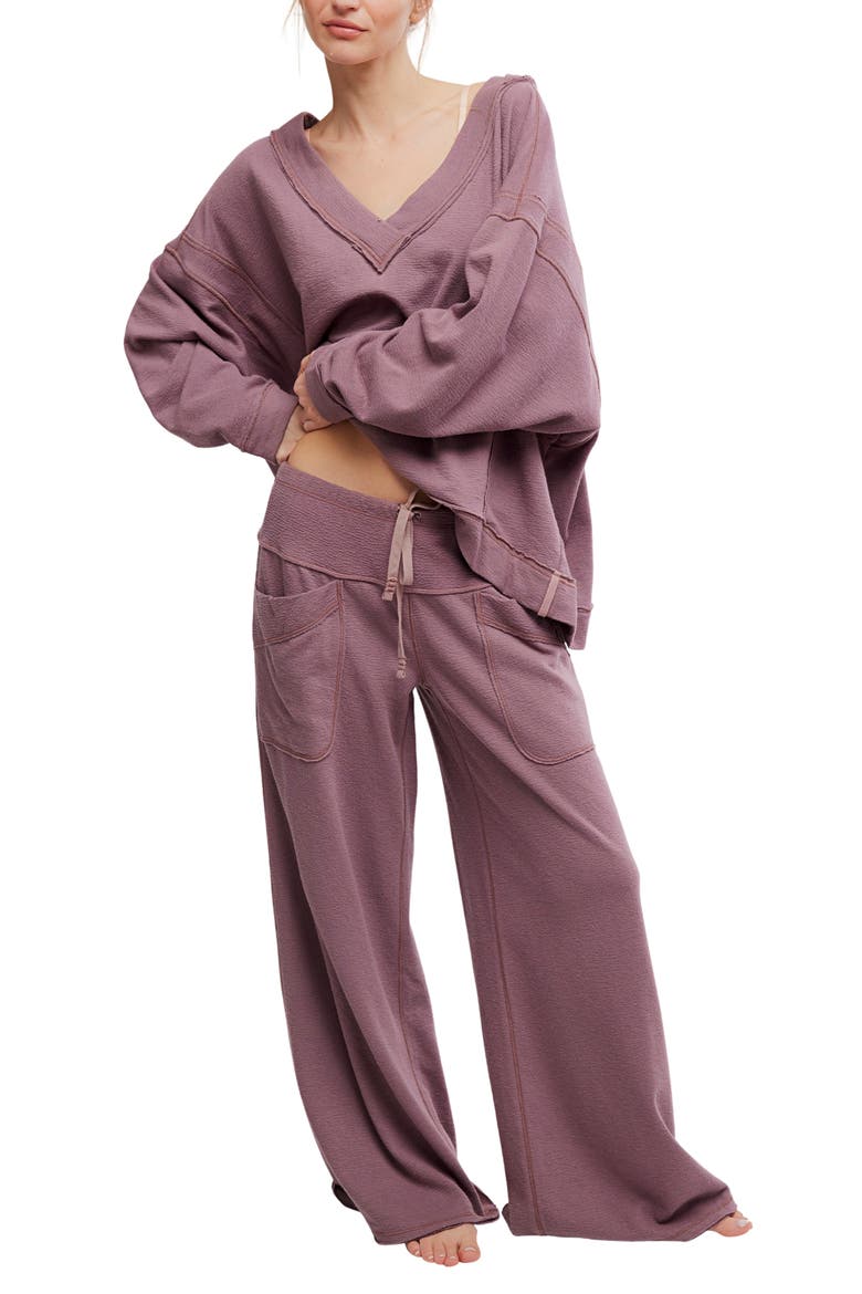 Intimately FP Staycation Lounge Pants, Alternate, color, ELDERBERRY TEA