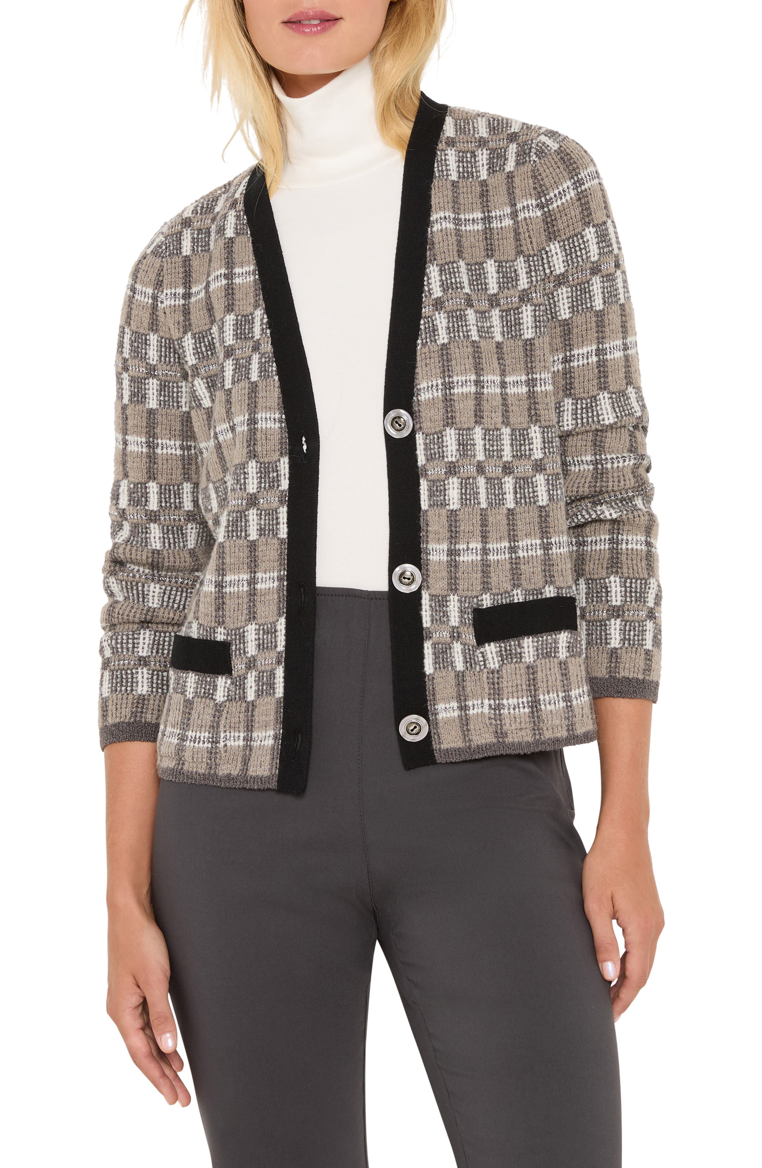NIC+ZOE Grid Mix Cardigan