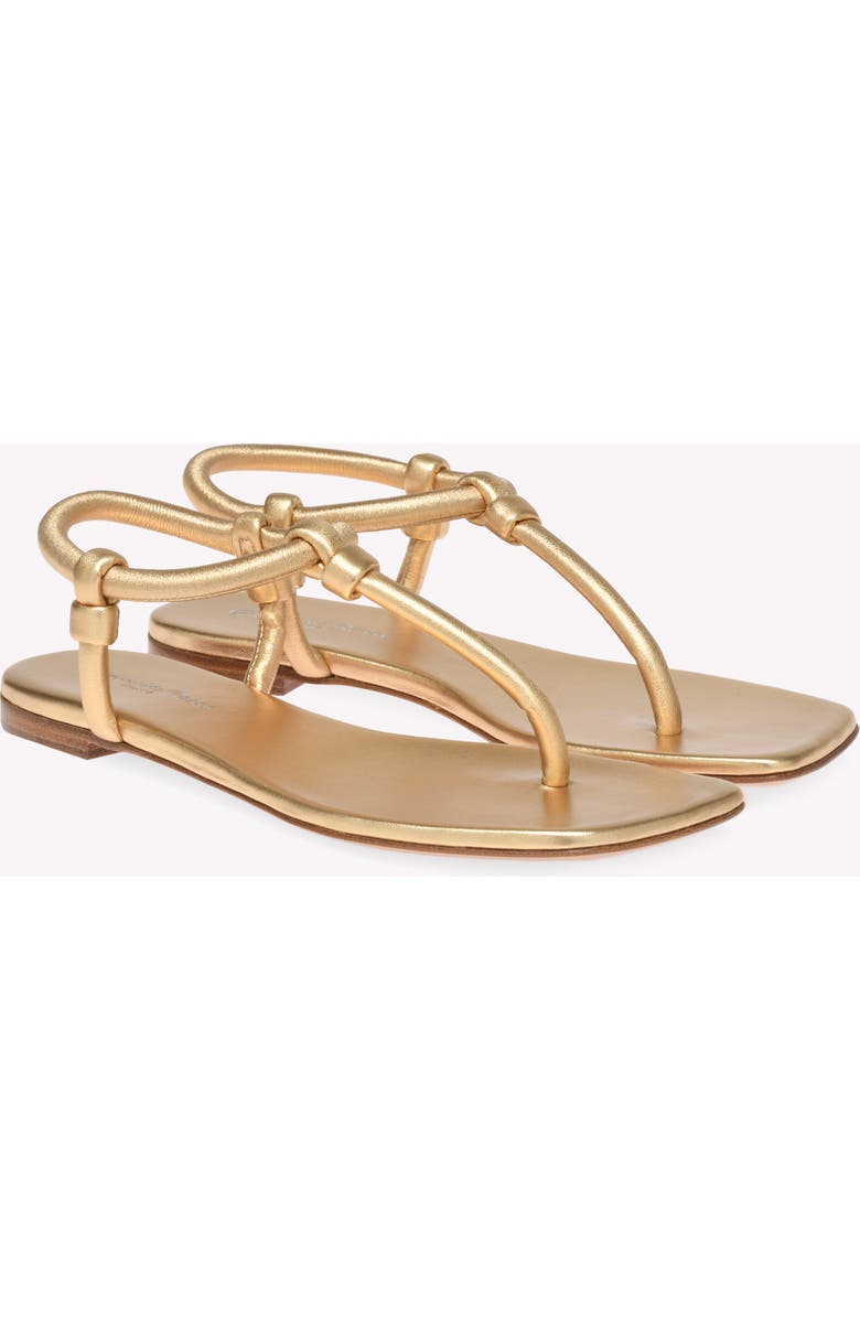 Gianvito Rossi Juno Thong 05 Sandals, Alternate, color, Metallic Gold