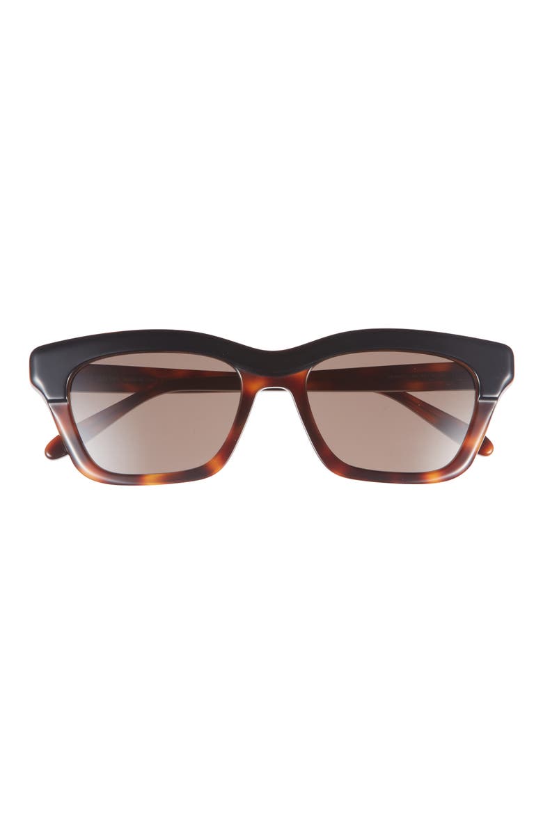 Slim 53mm Rectangular Sunglasses, Main, color, DARK HAVANA / BROWN
