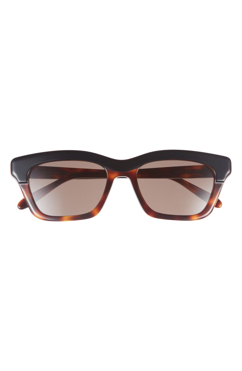 Loewe Slim 53mm Rectangular Sunglasses, Main, color, Dark Havana / Brown