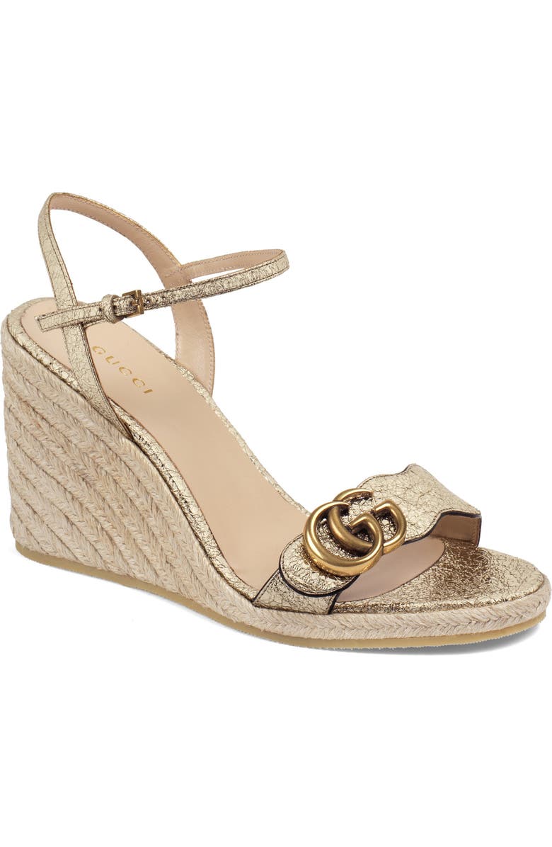 Gucci Aitana Espadrille Wedge Sandal, Main, color,