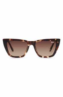 QUAY Call The Shots 54mm Gradient Cat Eye Sunglasses