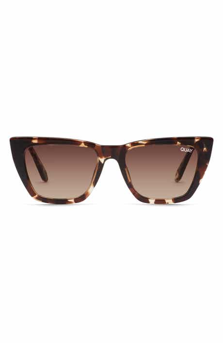 QUAY Call The Shots 54mm Gradient Cat Eye Sunglasses
