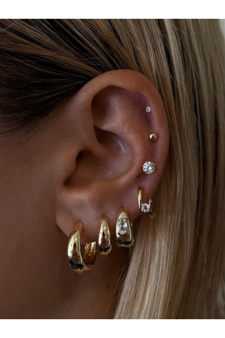 Tara Earrings, Alternate, color, Gold