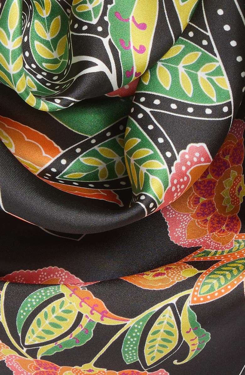 Nordstrom Botanical Print Square Silk Scarf, Alternate, color, 