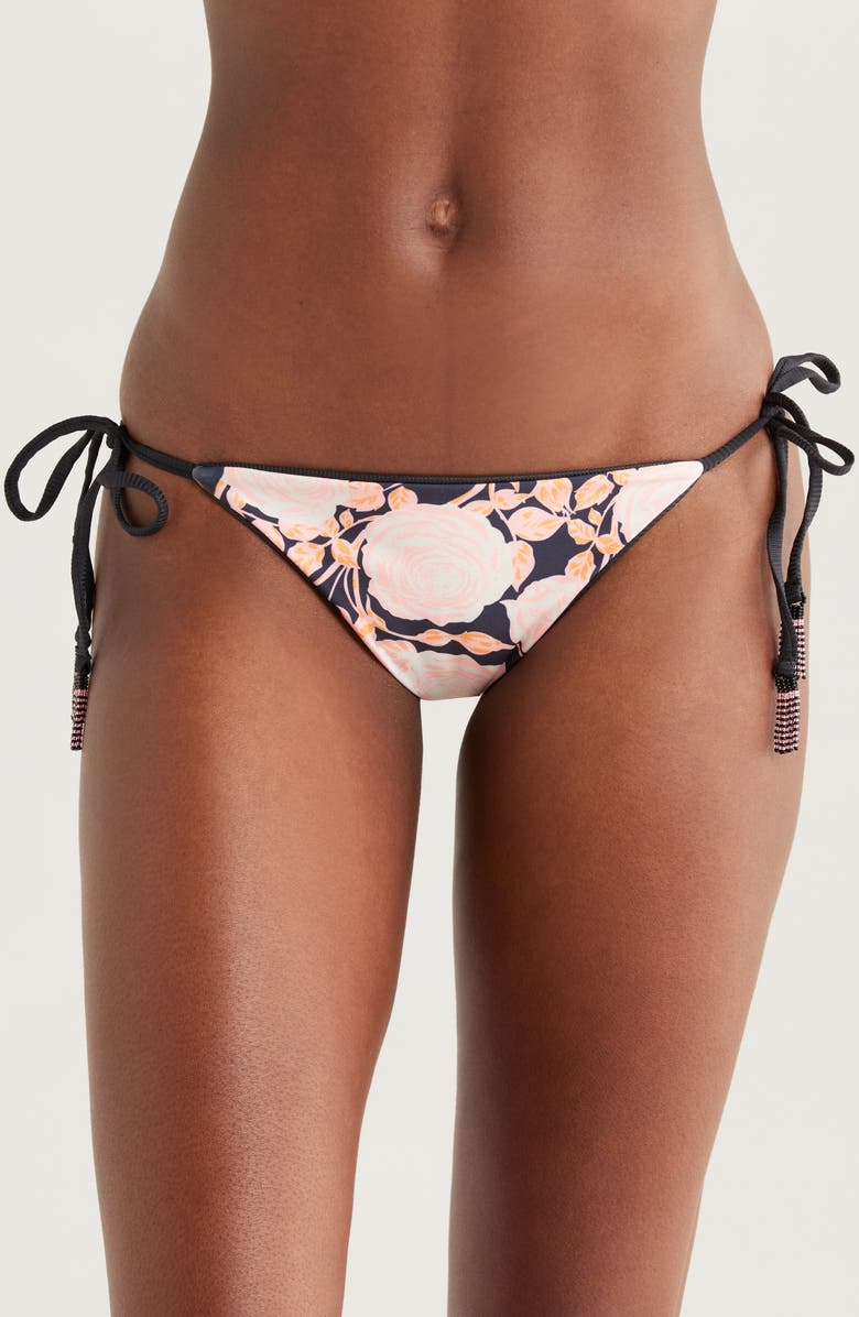 Maaji Shinning Reversible Bikini Bottoms, Alternate, color, Black