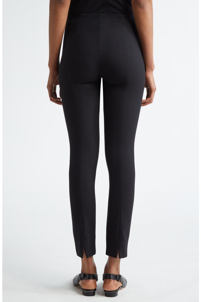 Bobbi Mid Rise Stitch Front Seam Leggings, Alternate, color, BLACK