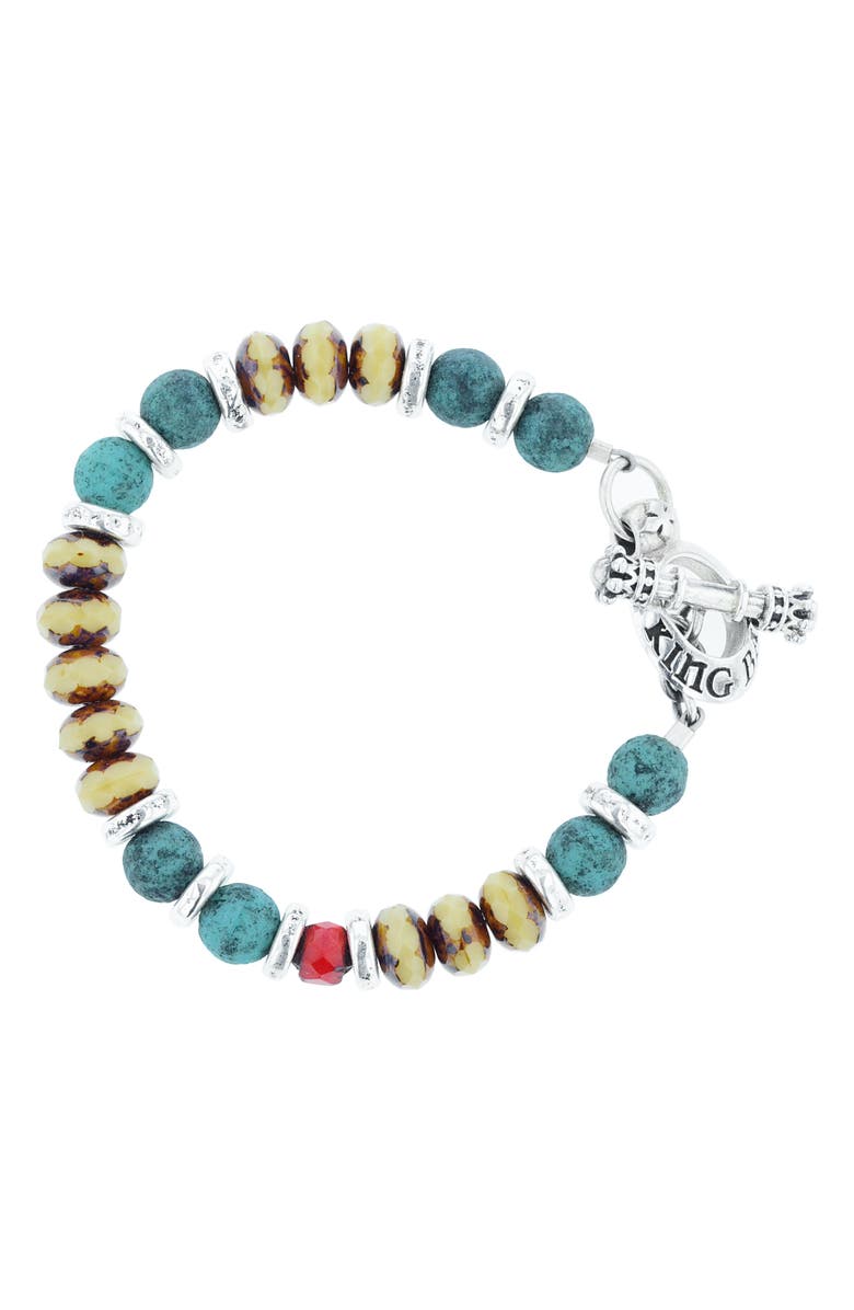 King Baby American Voices Ceramic & Glass Bead Bracelet, Main, color,