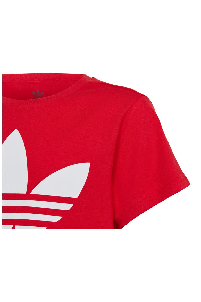 Kids' Lifestyle Trefoil Graphic T-Shirt, Alternate, color, BETTER SCARLET