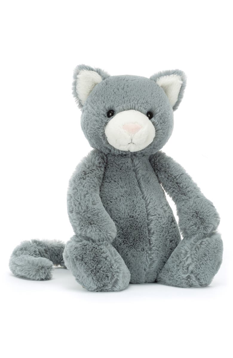 Jellycat Bashful Cleow Kitten Stuffed Animal, Main, color, 