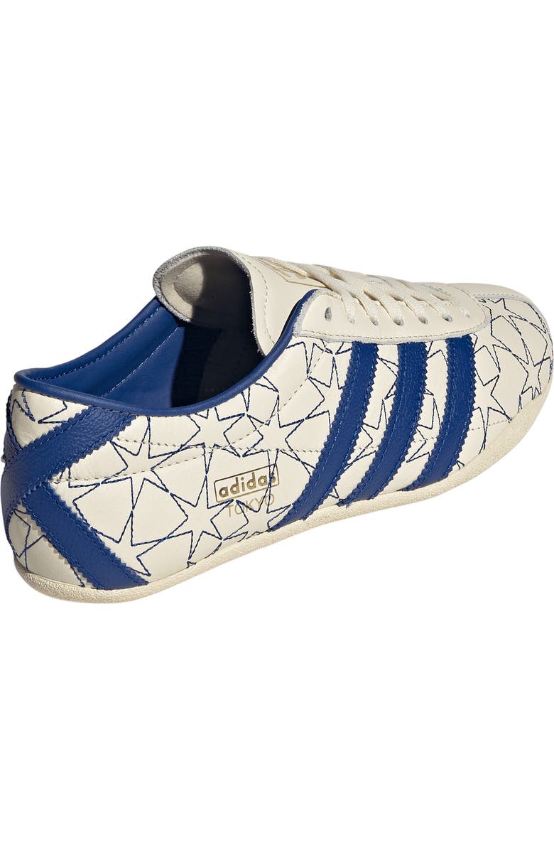 adidas Tokyo Embroidered Low Top Sneaker, Alternate, color, Cream White/ Royal/ Gold