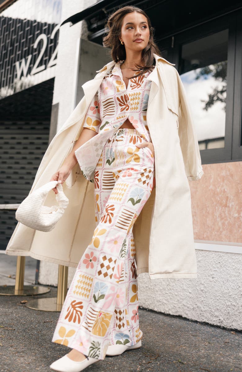 Petal & Pup Shay Mix Print Wide Leg Pants, Alternate, color,