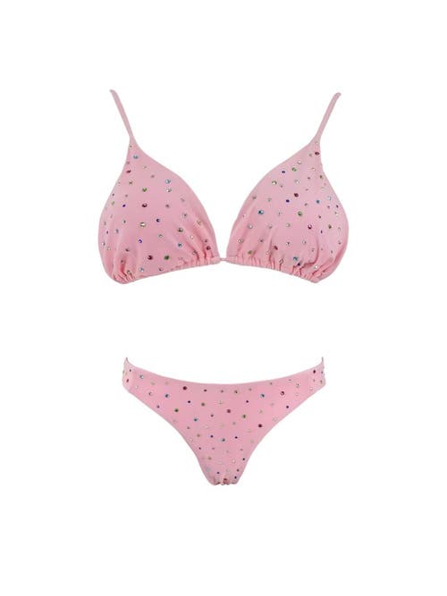 Lola + The Boys Rainbow Sparkle Bikini in Pink 