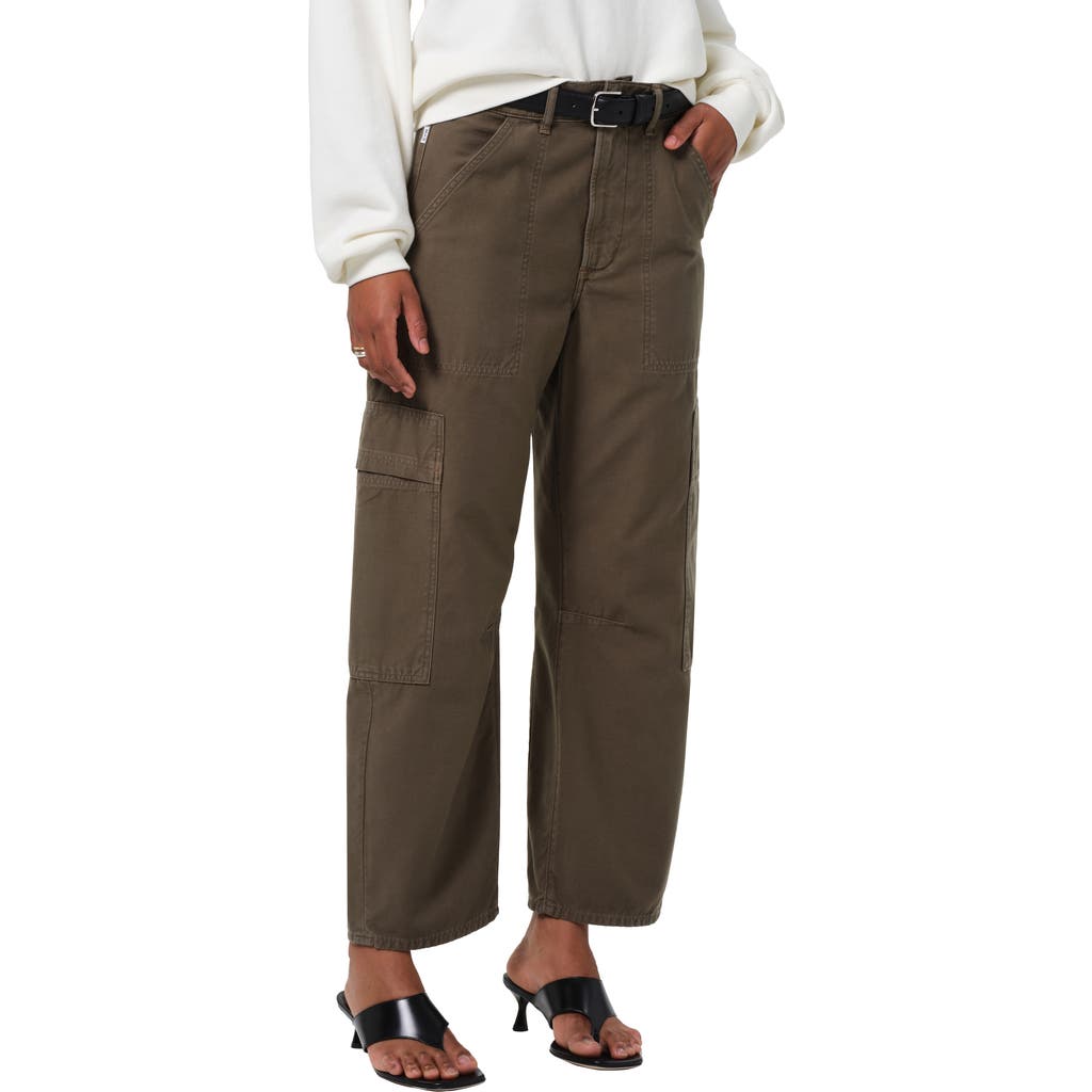 Citizens Of Humanity Marcelle Low Rise Barrel Corduroy Cargo Pants In Dogwood
