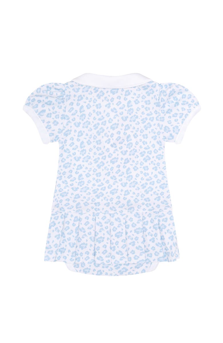 Nellapima Blue Cheetah Print Pleated Dress - Baby, Alternate, color, Blue