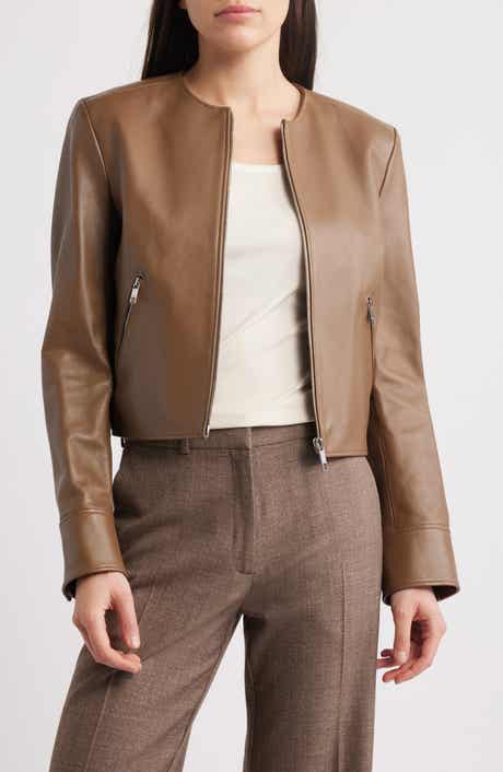 BOSS Sadenita Leather Jacket