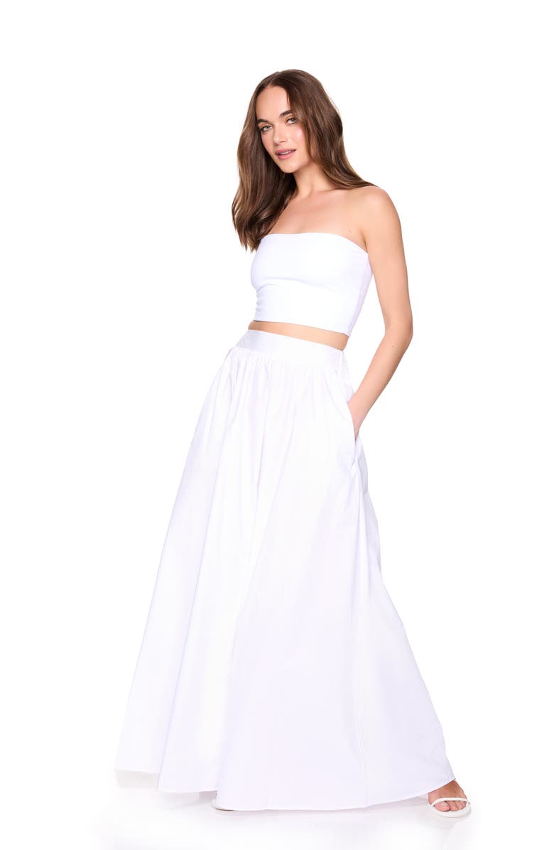Susana Monaco Poplin Maxi Skirt, Alternate, color, Sugar