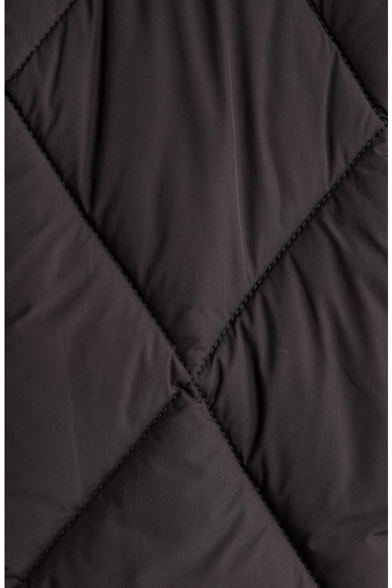 Sleeping Bag Quilted Coat, Alternate, color, BLACK