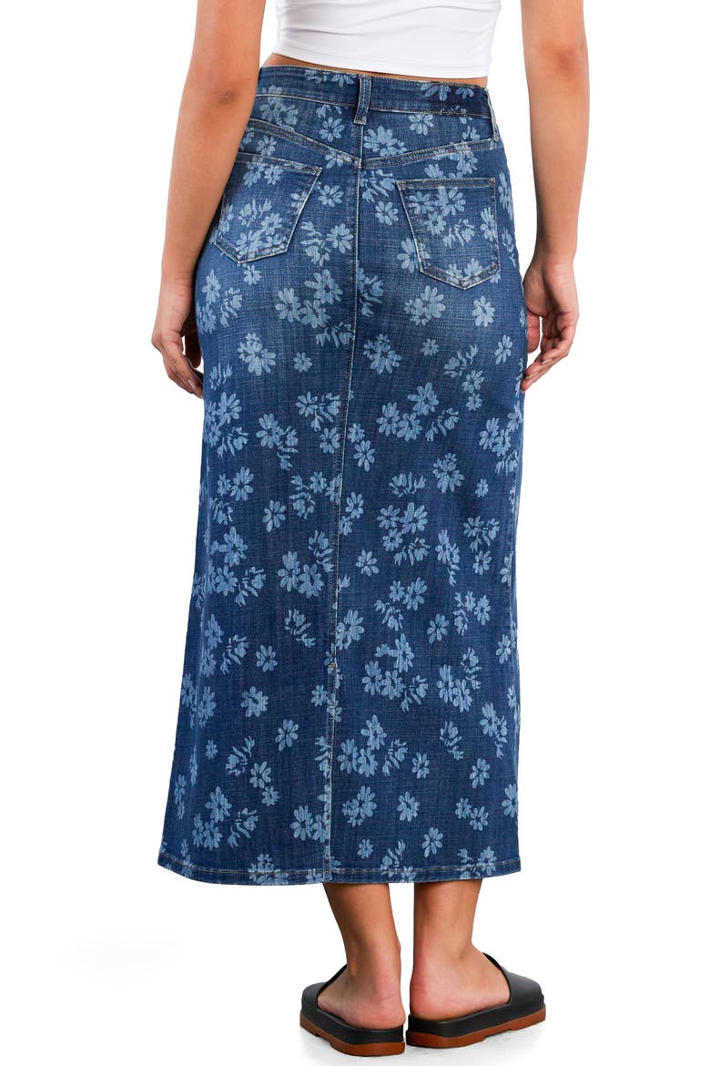 Floral Denim Maxi Skirt, Alternate, color, FLORAL DENIM