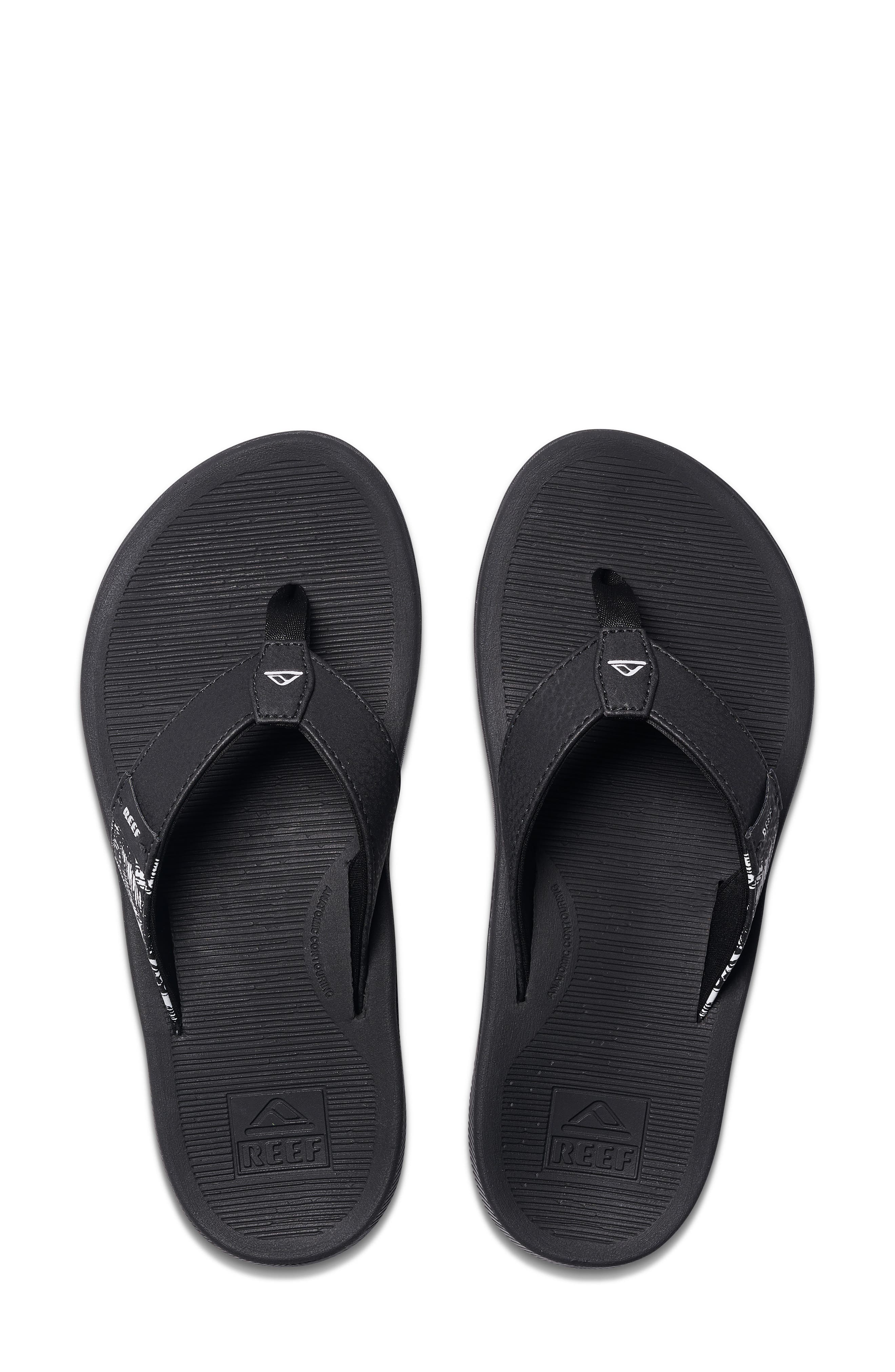 Reef Santa Ana Flip Flop, Alternate, color, Black/ White