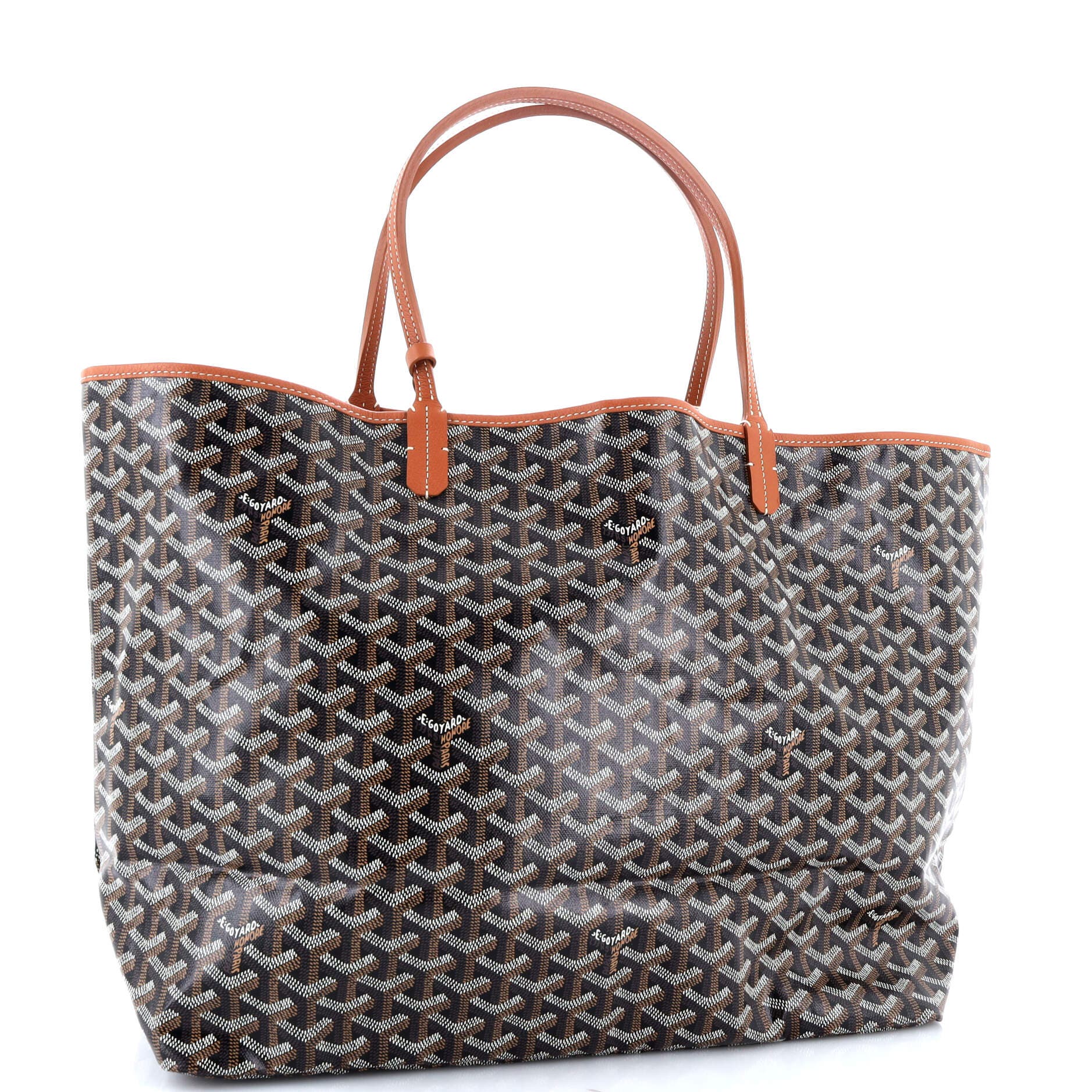 Pre-Owned Goyard Saint Louis Tote Printed Coated Canvas GM, Alternate, color, 