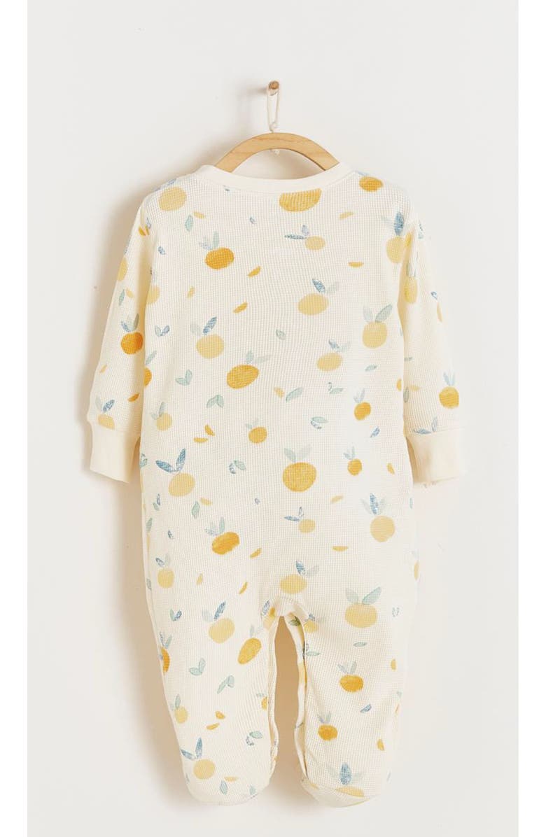 Babycottons Premium Cotton Nature Waffle Footie Pajamas For Infant, Alternate, color, Off White