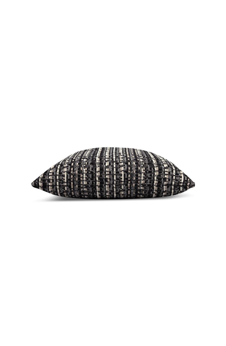 Elaine Smith Channel Indoor & Outdoor Woven Accent Pillow, Alternate, color, Noir