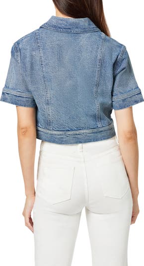 Boxy Crop Denim Shirt