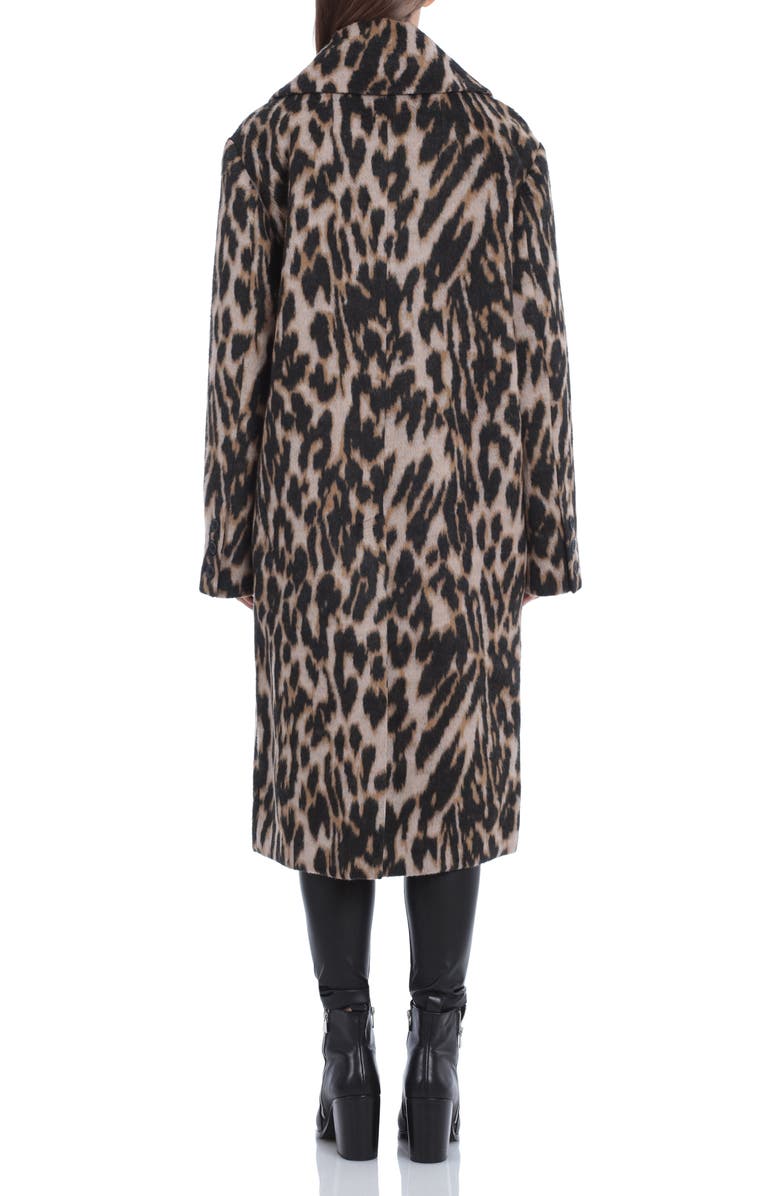 Avec Les Filles Leopard Print Coat, Alternate, color, 