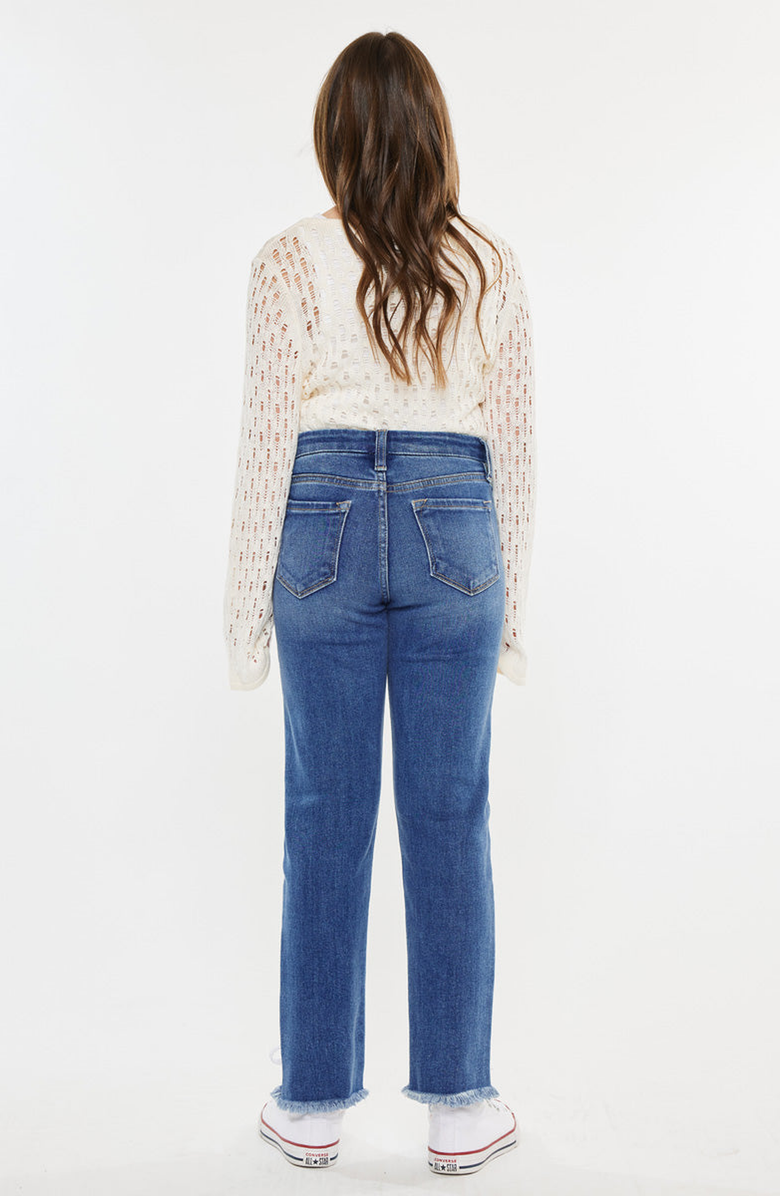 KanCan Auburn High Rise Slim Straight Jeans, Alternate, color, Medium Wash