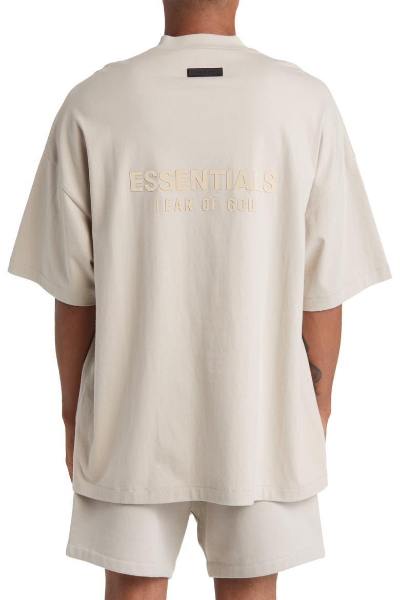 Essentials V-Neck Cotton T-Shirt, Alternate, color, SILVER CLOUD