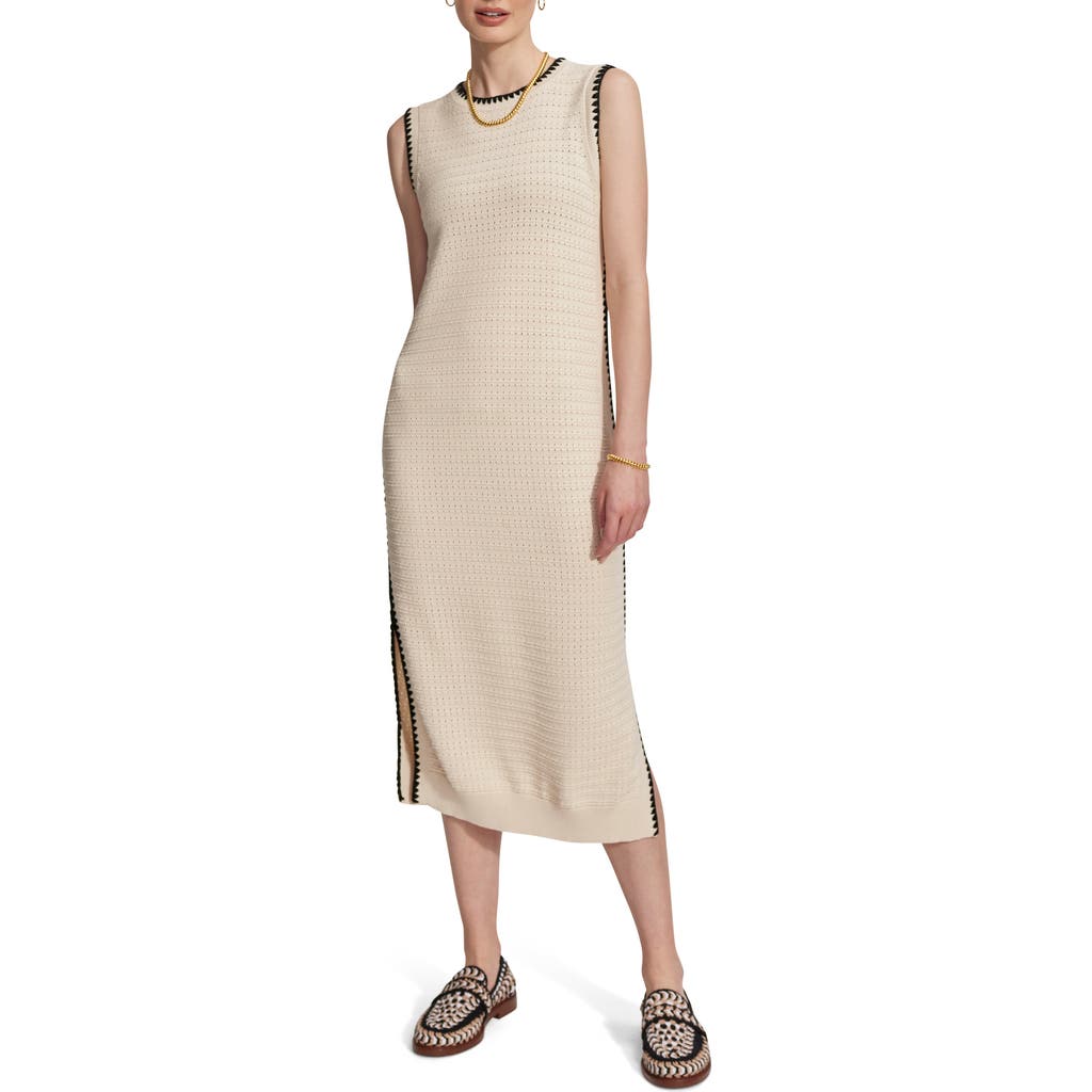 Shop Varley Dwight Sleeveless Midi Dress In Birch